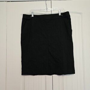NWT Women's Talbots Petite Ponte Pencil Skirt Black Size 16P‎